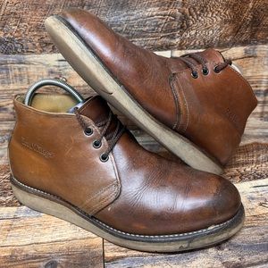 Vintage Red Wing Boots 595 Mens Ankle Chukka 10.5 Brown Leather Heritage USA